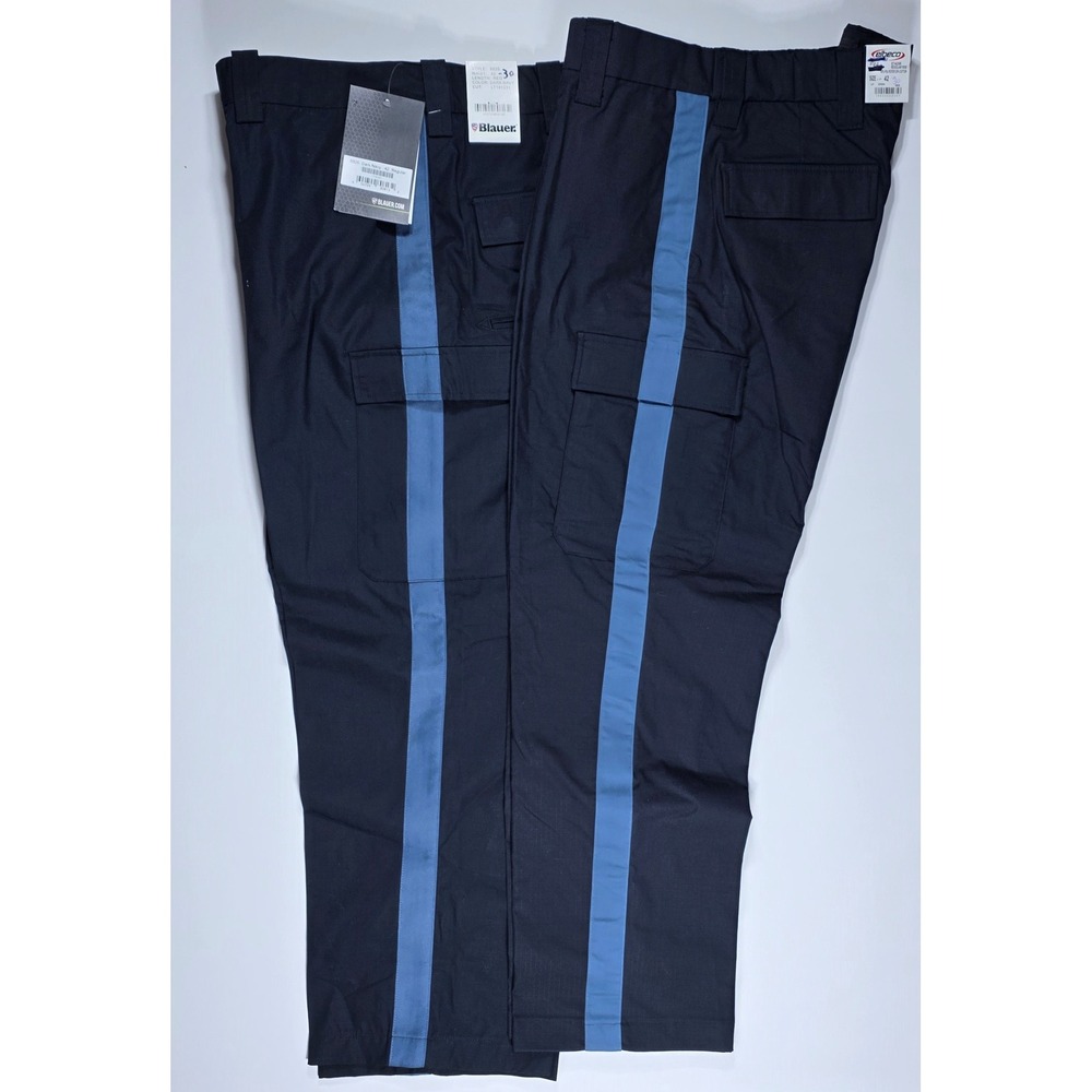 Elbeco Reflex Tactical Cargo Pants Men's 42R Navy Blue Side Stripe New LOT OF 2